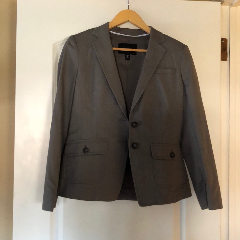 Light grey 2 button suit jacket